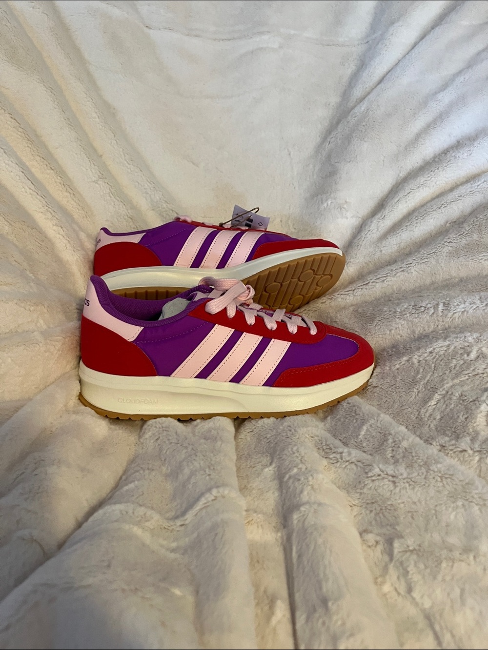 adidas Retro Runner Sneakers in Purple, Pink & Red